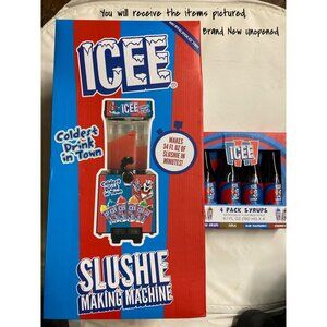 ICEE Home Slushie Maker with 4 Syrup Packs - New Ice Machine In Box